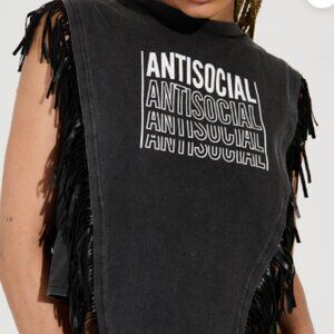 New Antisocial Fringe Detail Tshirt